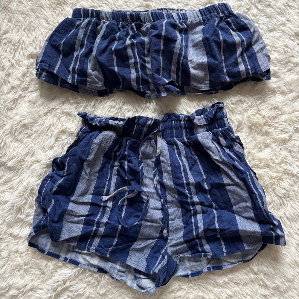 Lottie Moss Blue Stripped Set